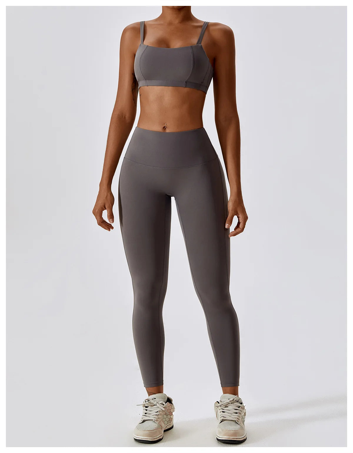 High Waist Leggings And Seamless Top Two Piece Set
