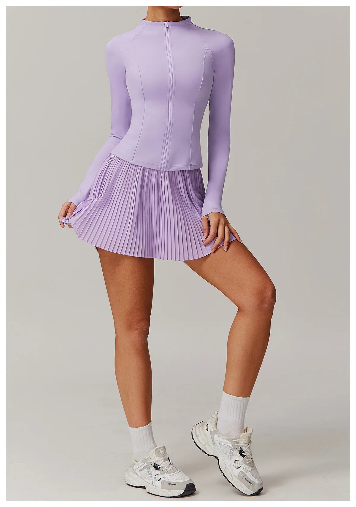 Long Sleeved Zipper Jacket 2 Pieces