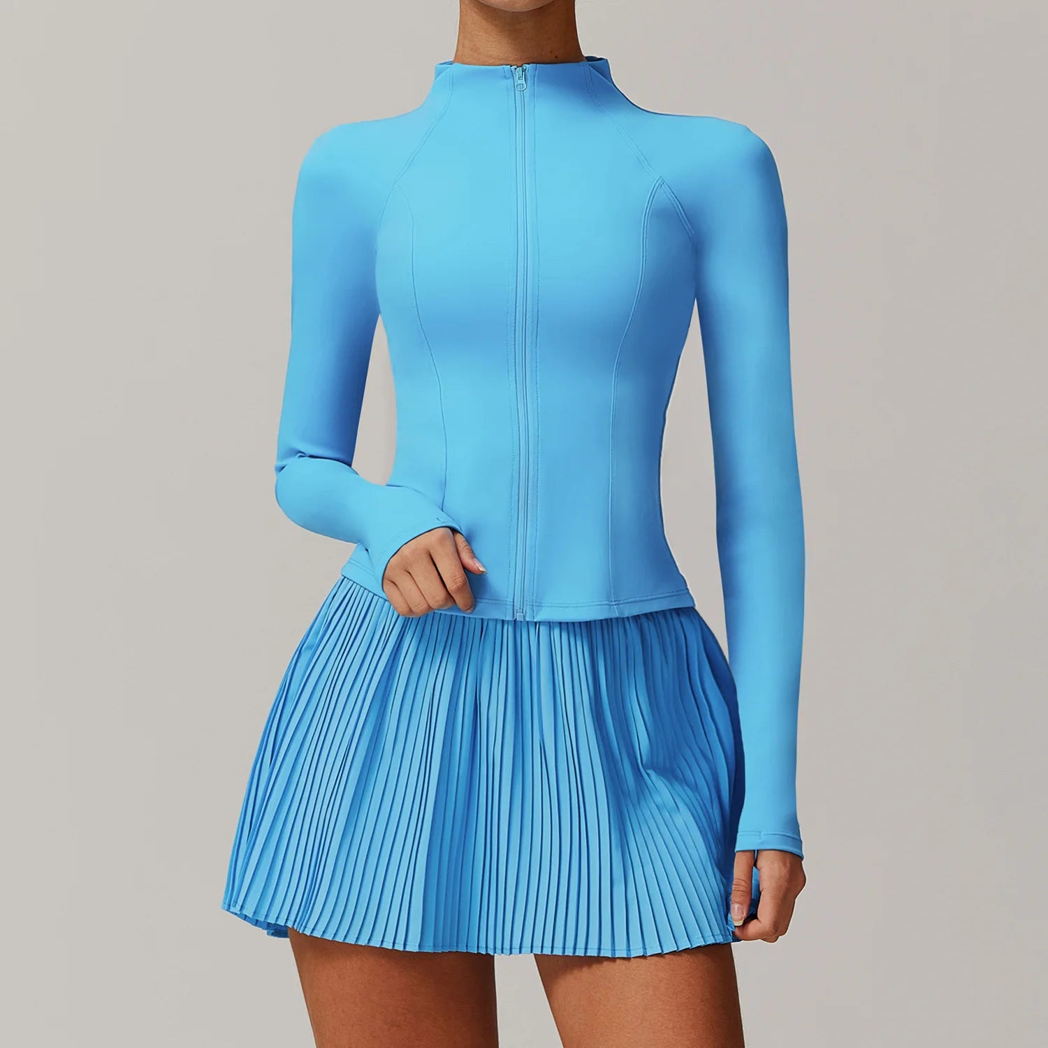 Long Sleeved Zipper Jacket 2 Pieces