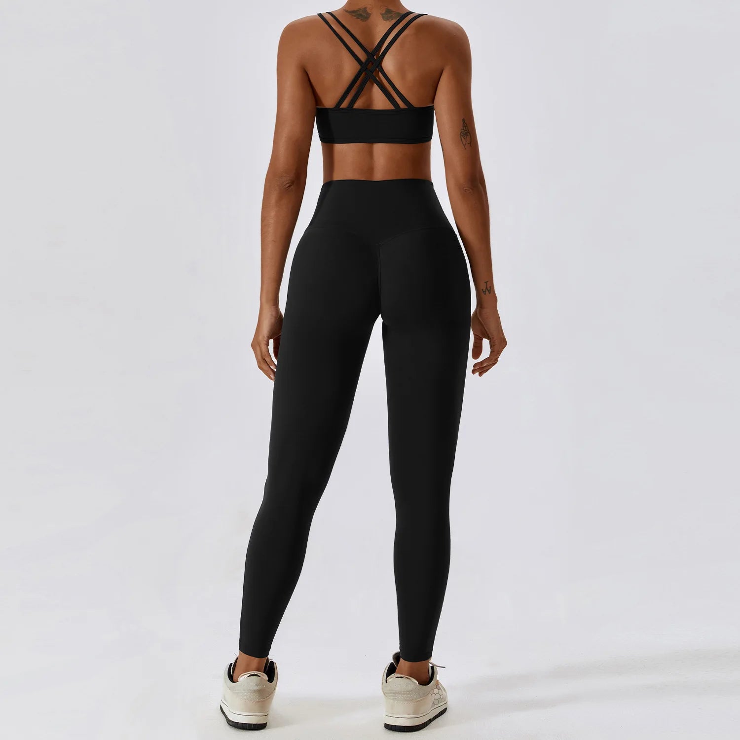 High Waist Leggings And Seamless Top Two Piece Set