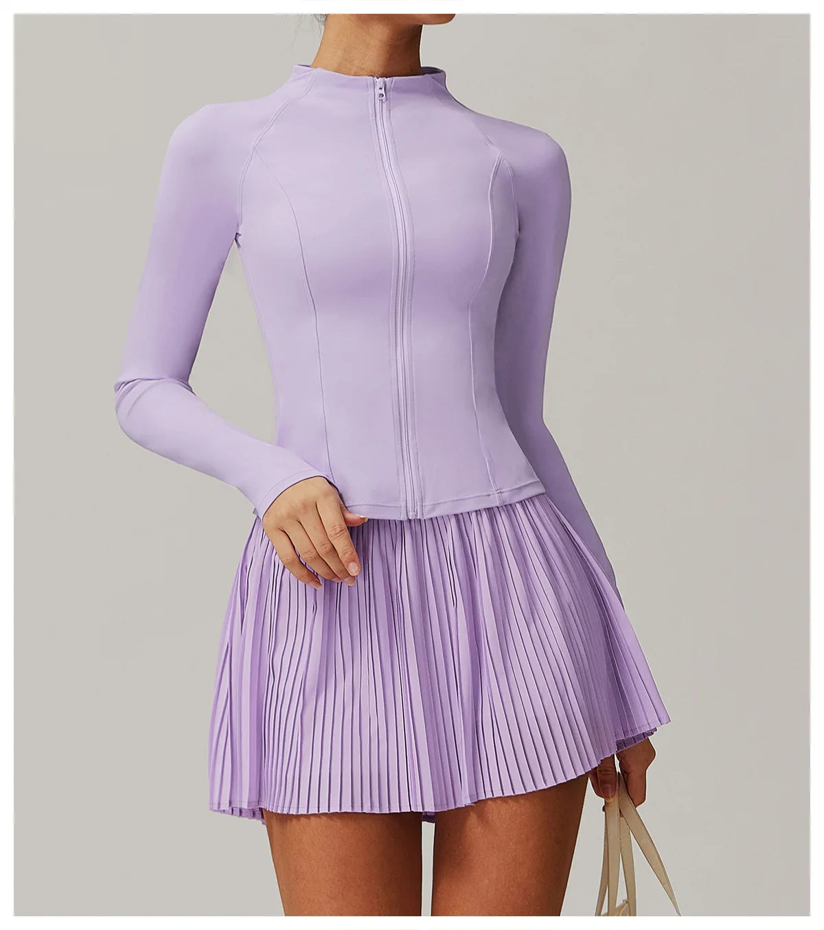 Long Sleeved Zipper Jacket 2 Pieces