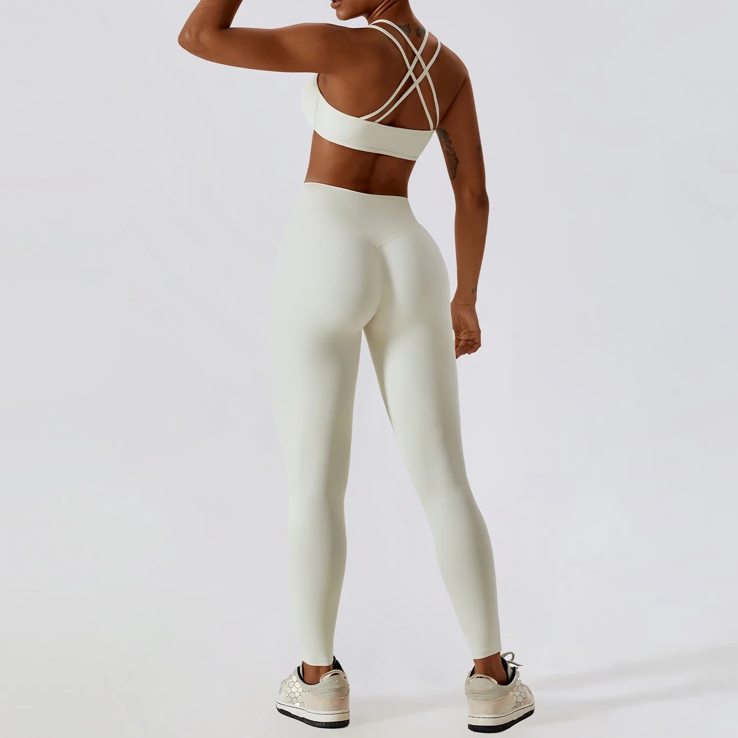High Waist Leggings And Seamless Top Two Piece Set