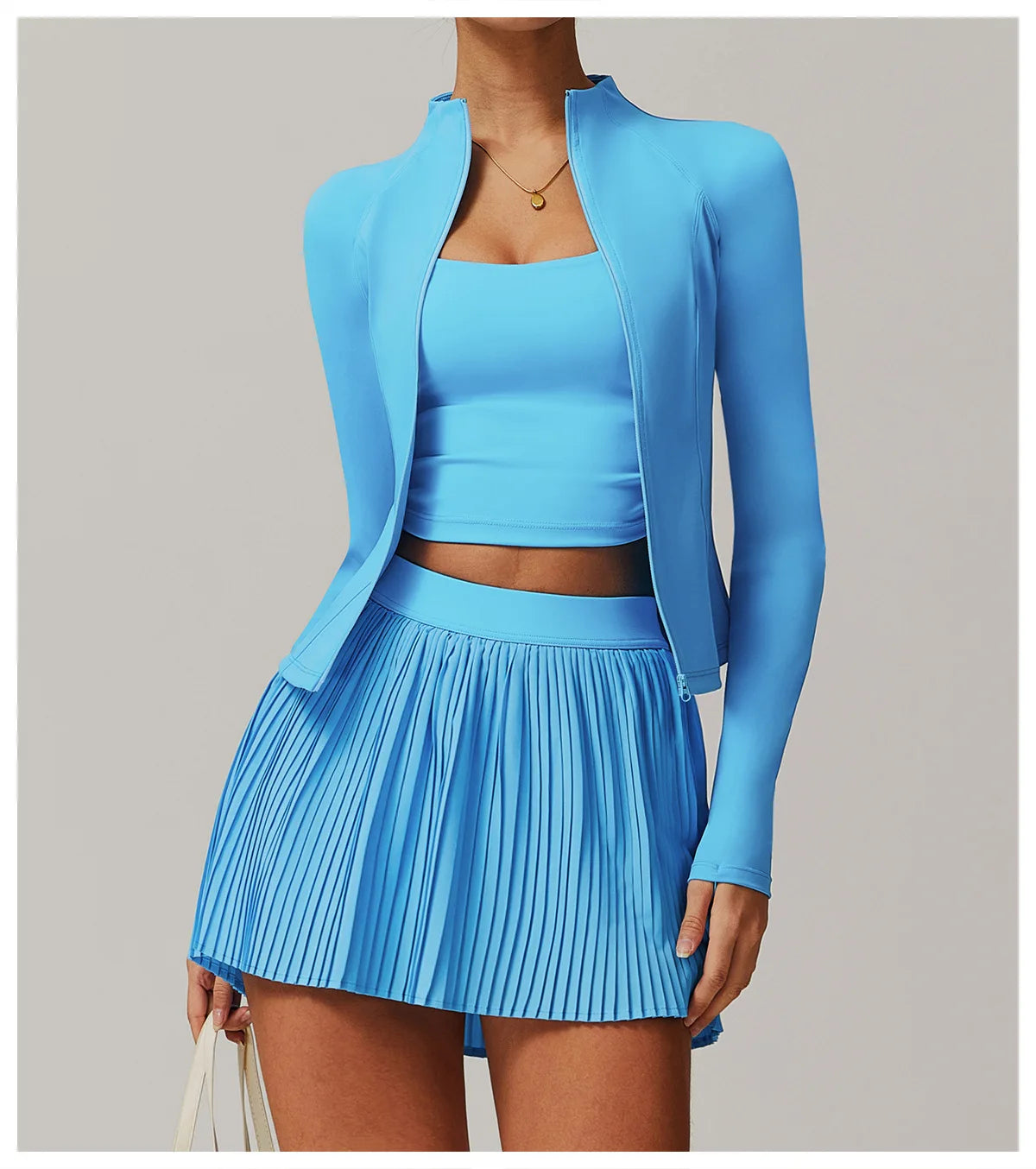 Long Sleeved Zipper Jacket 2 Pieces