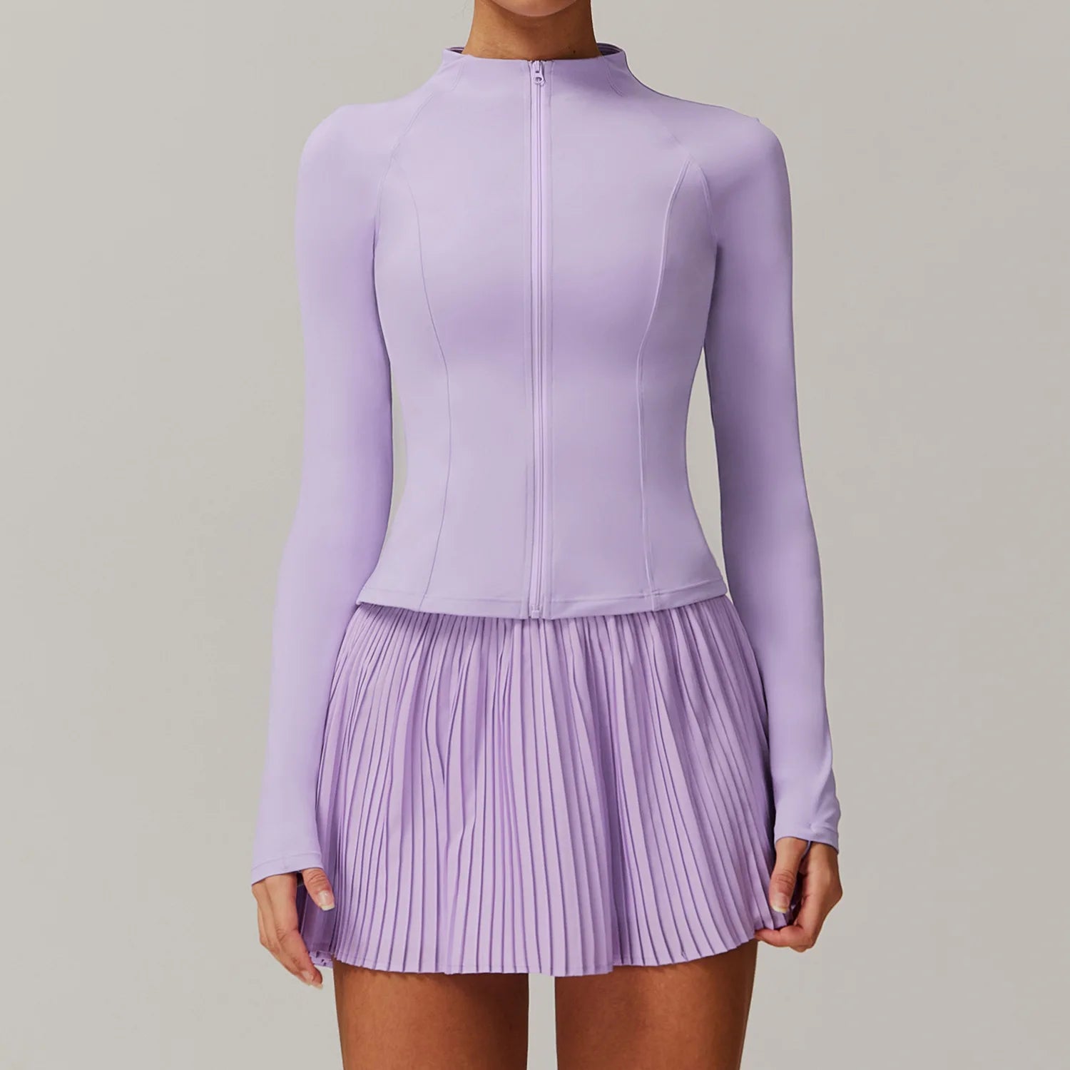 Long Sleeved Zipper Jacket 2 Pieces