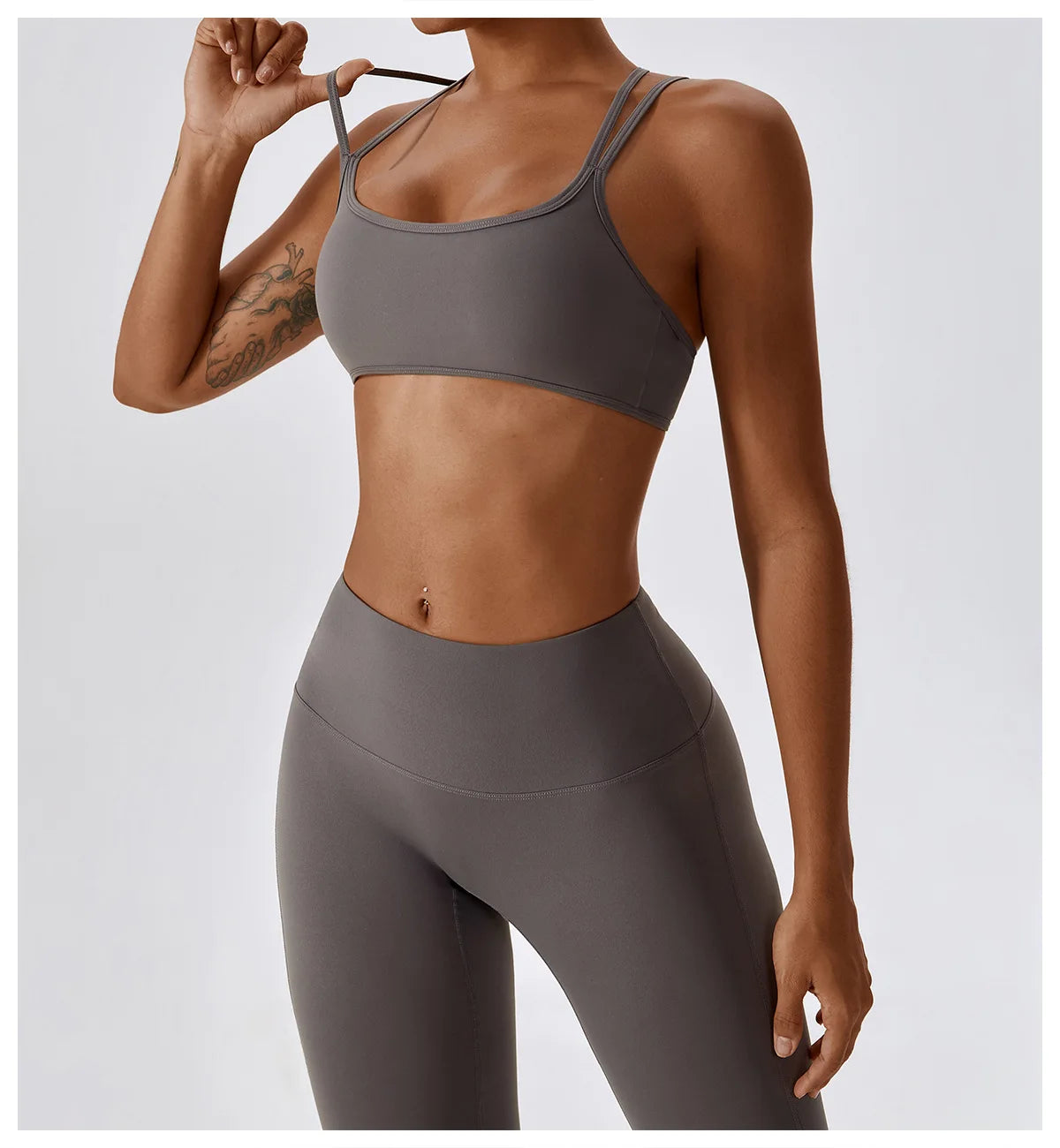 High Waist Leggings And Seamless Top Two Piece Set