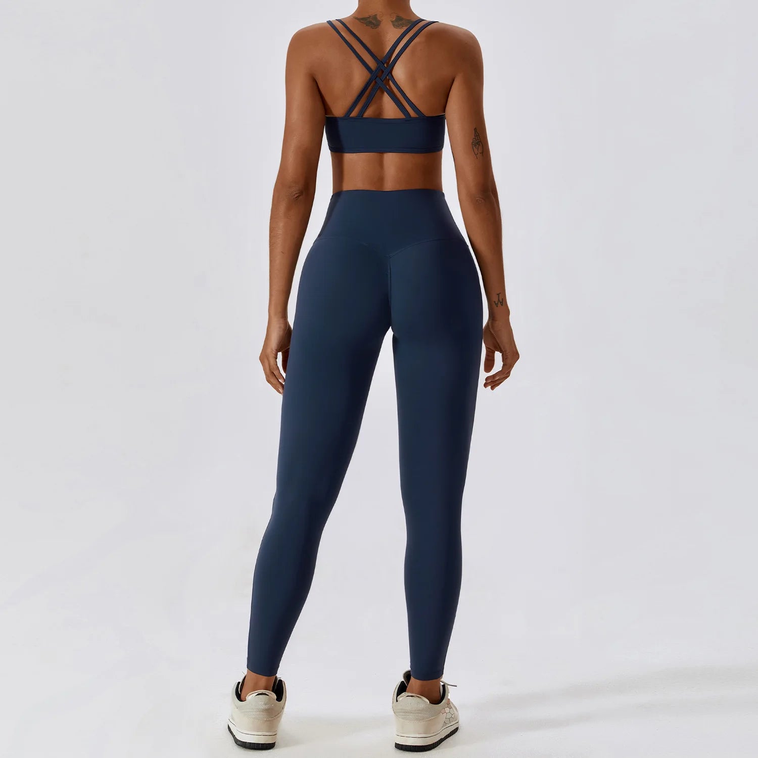 High Waist Leggings And Seamless Top Two Piece Set