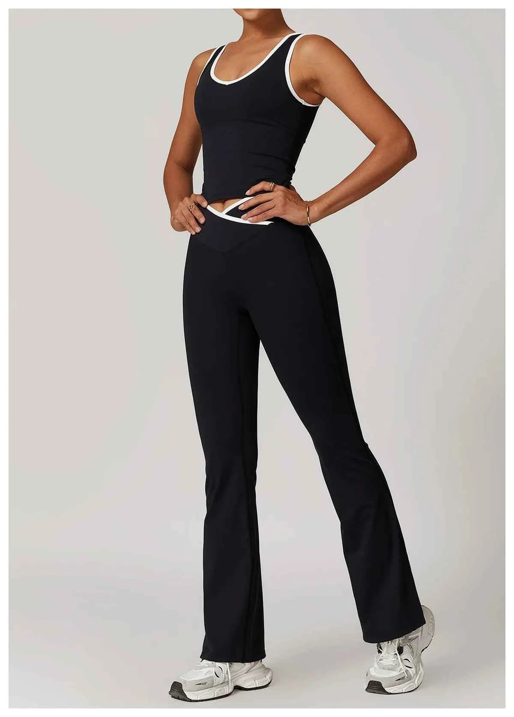 Yoga Set 2 Pieces Workout Outfits Fitness Sportswear Gym Tracksuit High Waist Leggings Sports Bra Athletic Wear Women Clothes
