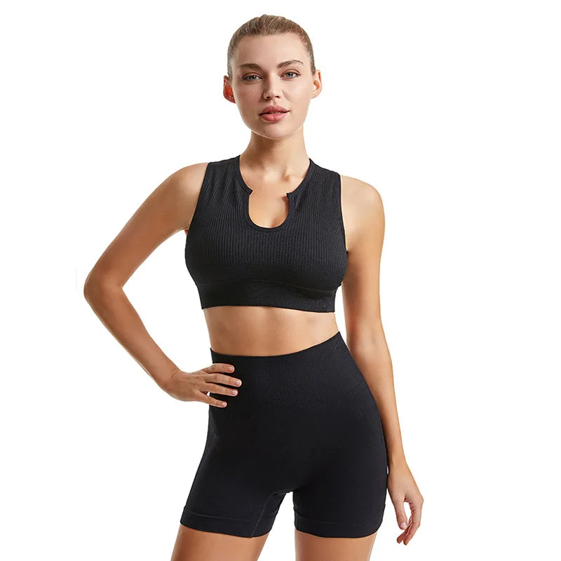 Seamless Leggings Sports Bra  Set